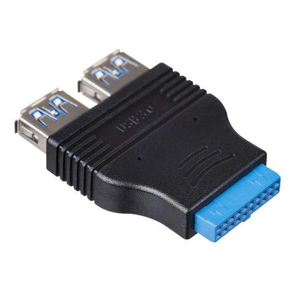 2 x USB 3.0 AF to 20 Pin Adapter