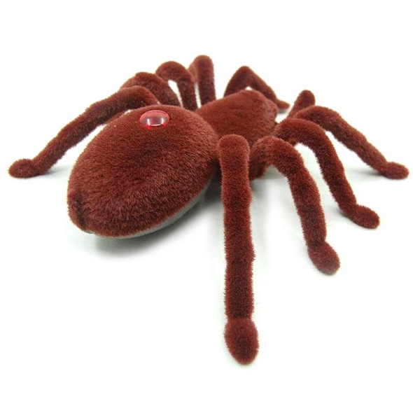 Electric Animal Toy Infrared Remote Control Simulation Spider Model(Brown)