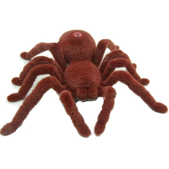 Electric Animal Toy Infrared Remote Control Simulation Spider Model(Brown)