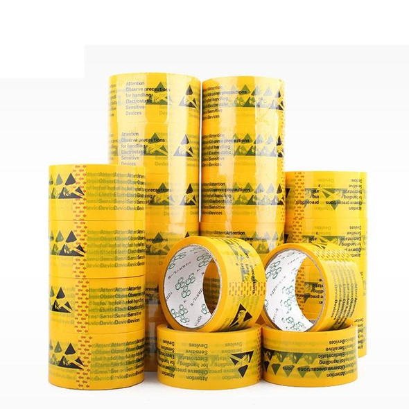 2 Volumes Durable Anti-static Warning Area Pattern Sealing Tape Warning Tape, Size: 45m x 48mm