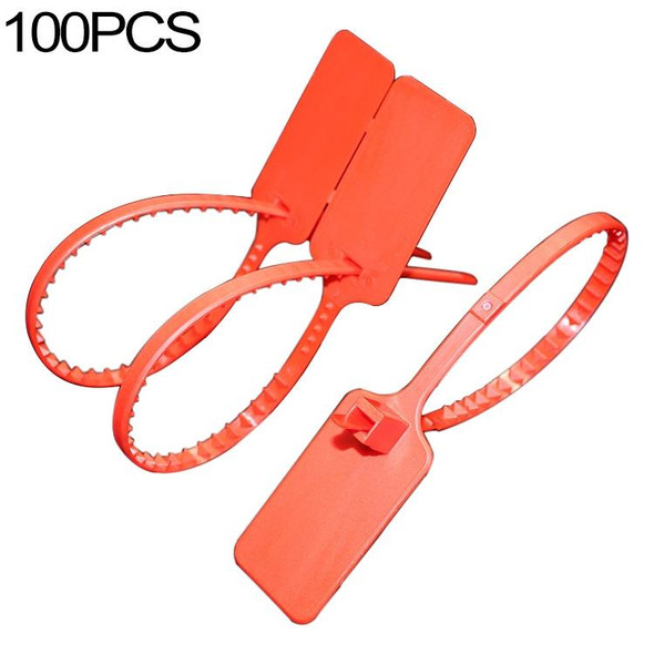 100 PCS Plastic Seal Cable Tie Padlock for Logistics Security, Random Colors Delivery