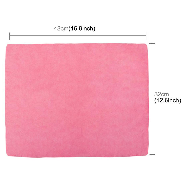 KANEED Synthetic Chamois Drying Towel Super Absorbent PVA Shammy Cloth for Fast Drying of Car, Size: 43 x 32 x 0.2cm(Pink)