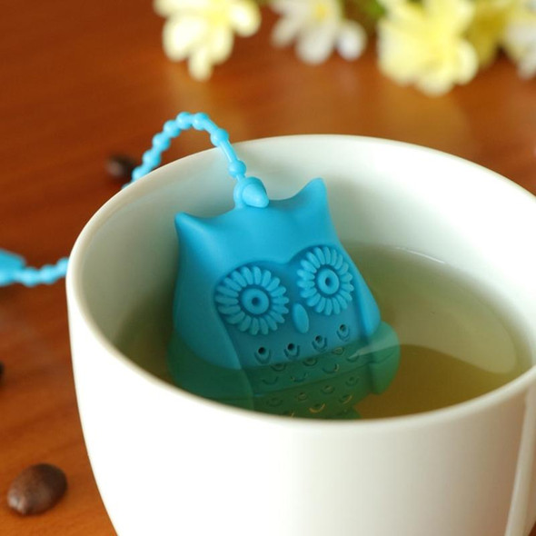 2PCS Creative Cute Owl Tea Strainer Tea Bags  Food Grade Silicone Tea Infuser Filter(Gray)