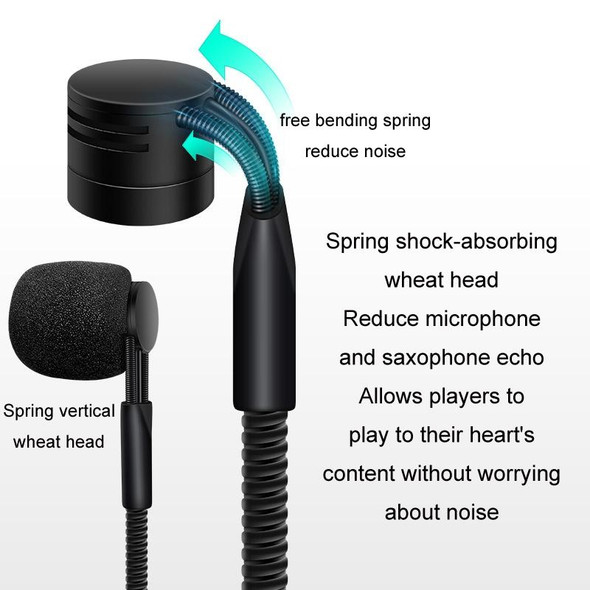 Saxophone Outdoor Performance Wireless Microphone Pickup(Black)