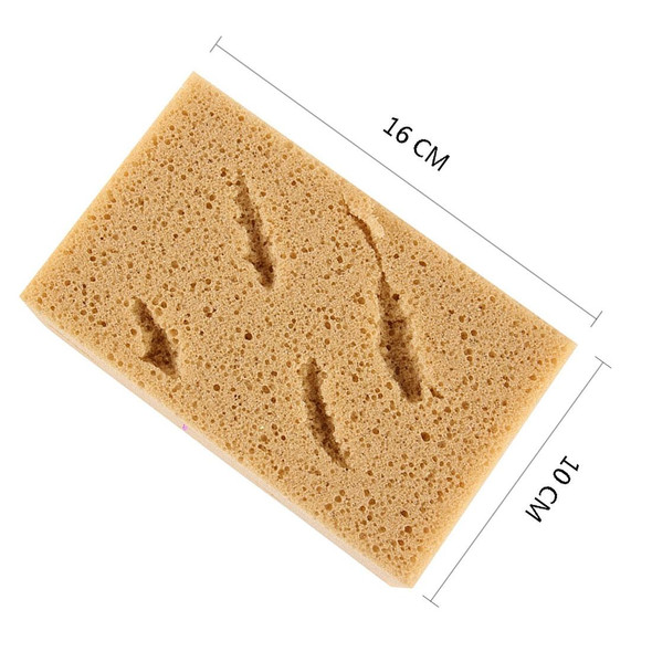 5 PCS Car Care Wear-resistant Brown Soft Sponge Car Wash Cleaning Pad((Khaki)