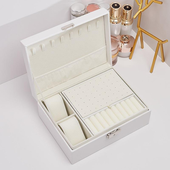 Large-Capacity Multi-Layer Jewelry Earring Storage Display Box(White)