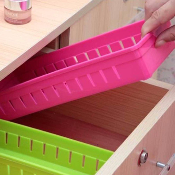 Adjustable Drawer Cutlery Divider Case Makeup Storage Organizer Box, Size:30x7.5x5cm(White)