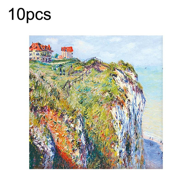 10pcs Vintage Painting Series Non-sticky Note Book Handbook Material Paper(Cliff)