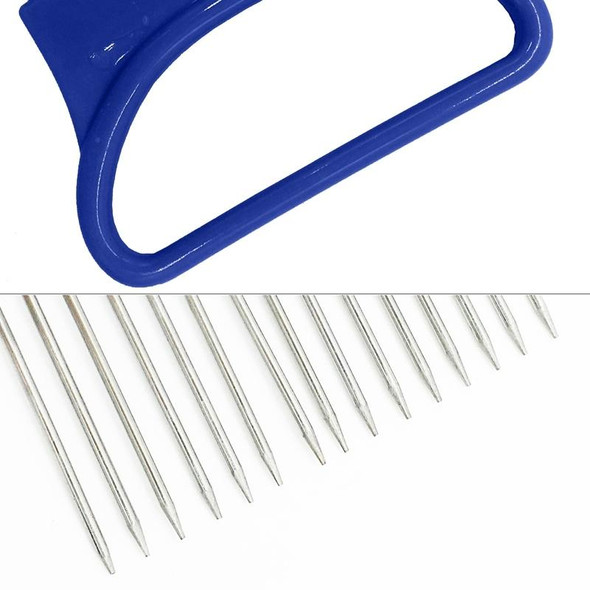 10 PCS Stainless Steel Vegetable Onion Cutter Holder Meat Needle Kitchen Tools(Blue)