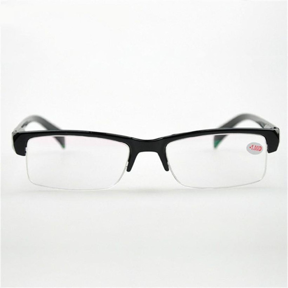Women Men Half Frame Myopia Glasses HD AC Green Film Lens Myopia Eyeglasses(-4.00D)