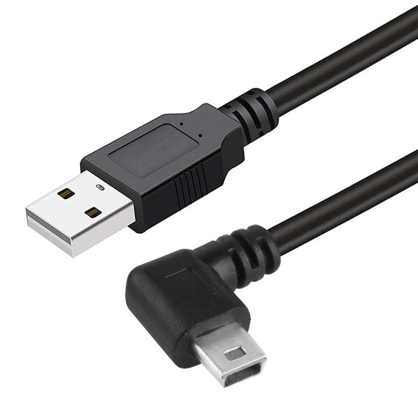 90 Degree Mini USB Male to USB 2.0 AM Adapter Cable, Length: 25cm