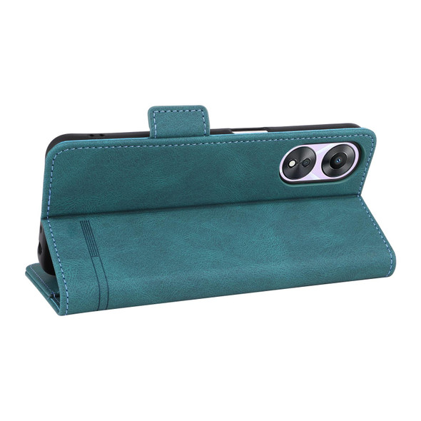 For OPPO A58 5G Magnetic Clasp Leatherette Phone Case(Green)