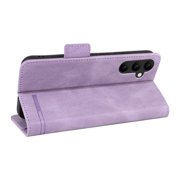 For Samsung Galaxy A34 5G Magnetic Clasp Leatherette Phone Case(Purple)