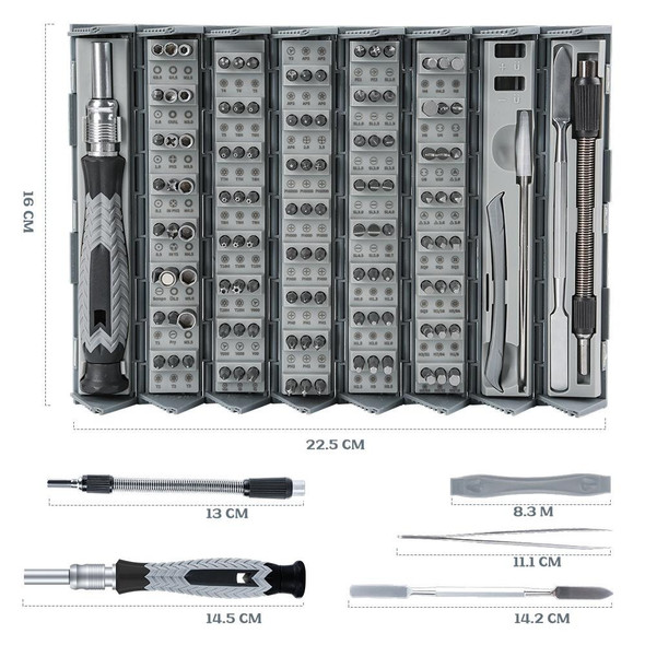 126 in 1 Bamboo Hand Screwdriver Set Multifunctional Precision Repair Set(As Show)