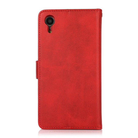 Calf Texture 2 in 1 Detachable Magnetic Back Cover Horizontal Flip Leatherette Case with Holder & Card Slots & Wallet & Photo Frame - iPhone XR(Red)