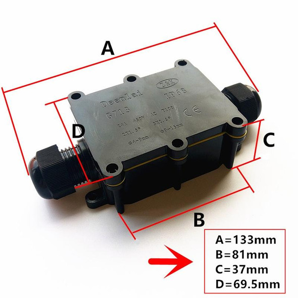 G713 IP68 Waterproof Five-way Junction Box for Protecting Circuit Board