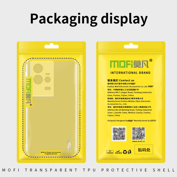 For vivo Y02 4G MOFI Ming Series Ultra-thin TPU Phone Case(Transparent)