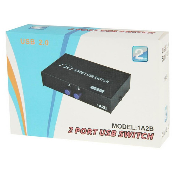 2 Port USB Data Switch(Black)