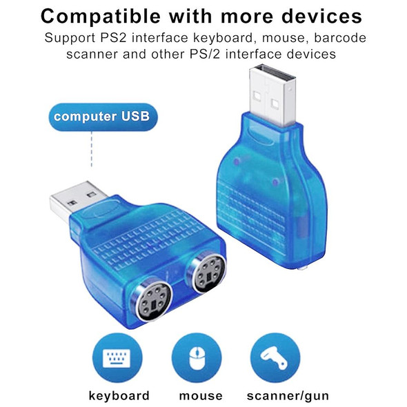 USB Male to PS/2 Female Adapter for Mouse / Keyboard