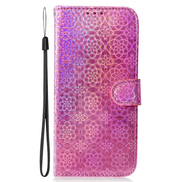 For Google Pixel 7a Colorful Magnetic Buckle Leatherette Phone Case(Pink)