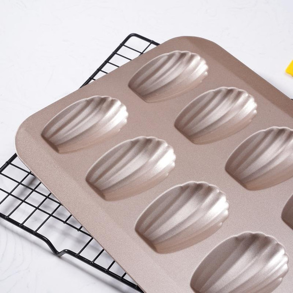 BM1067 Shell Shaped Non-stick Cake Mold Kitchen Biscuit Pan Baking Mold, Specification: White Thicken