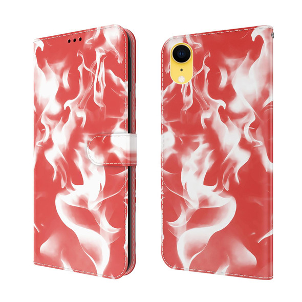 Cloud Fog Pattern Horizontal Flip Leatherette Case with Holder & Card Slot & Wallet - iPhone XR(Red)