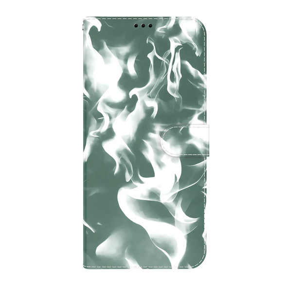 Cloud Fog Pattern Horizontal Flip Leatherette Case with Holder & Card Slot & Wallet - iPhone XR(Dark Green)