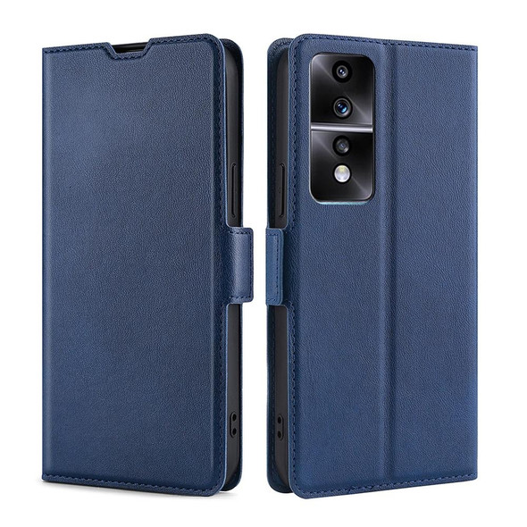 For Honor 80 GT Ultra-thin Voltage Side Buckle Horizontal Flip Leatherette Phone Case(Blue)