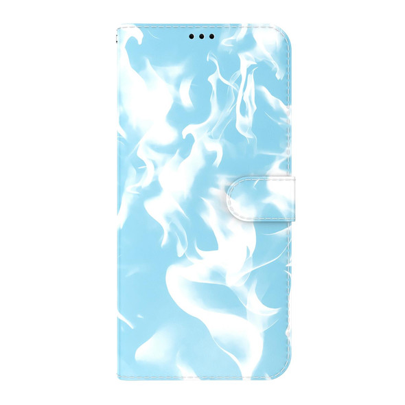 Cloud Fog Pattern Horizontal Flip Leatherette Case with Holder & Card Slot & Wallet - iPhone 12 / 12 Pro(Sky Blue)