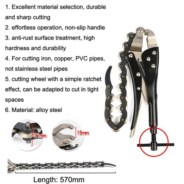 Auto Exhaust Chain Cutting Pliers Cut Copper and Aluminium Pipe Tools