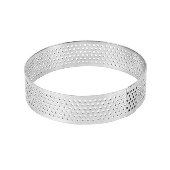BN1006 Stainless Steel Mousse Circle Thickened Perforated Cake Mold DIY Baking Tools, Specification: Round 3.5 inches