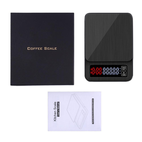Household Hand-Pushed Coffee Scale USB-Powered Smart Kitchen Scale With Timing, Specification: 3kg/0.1g