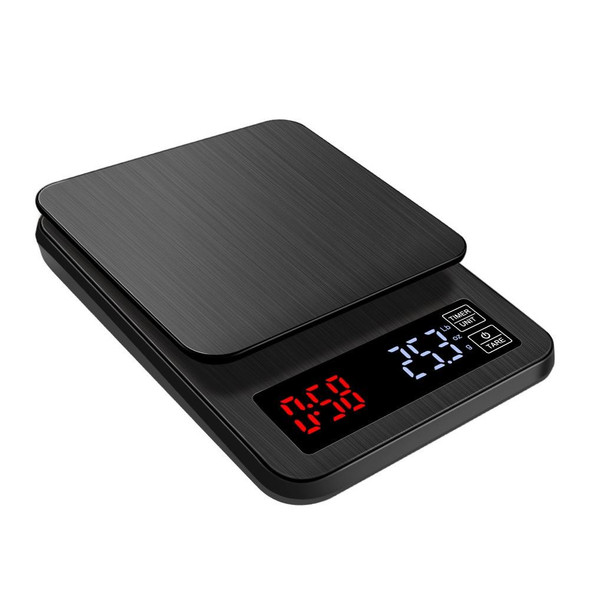 Household Hand-Pushed Coffee Scale USB-Powered Smart Kitchen Scale With Timing, Specification: 10kg/1g