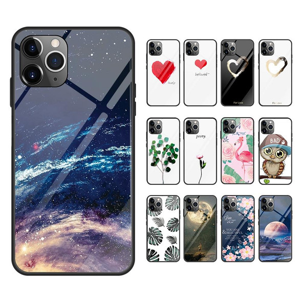 iPhone 11 Pro Colorful Painted Glass Case(Golden Love)