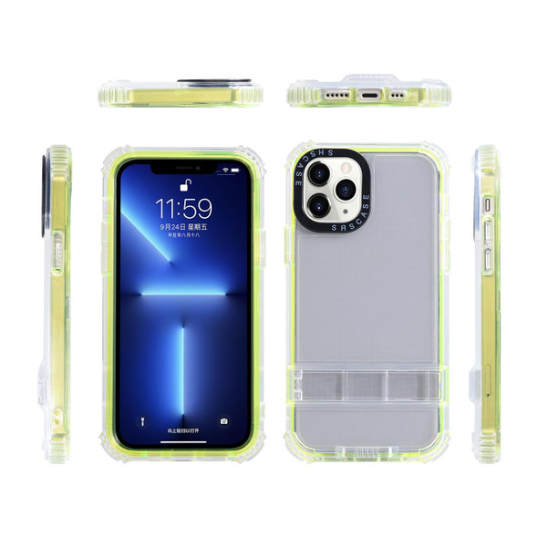 For iPhone 12 / 12 Pro 2 in 1 360 Invisible Holder Phone Case(White)