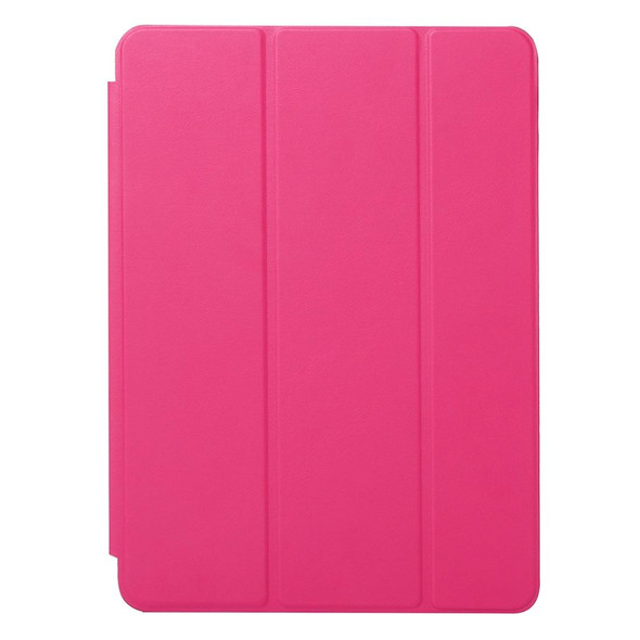 Horizontal Flip Solid Color Leather Case for iPad Pro 11 inch (2018), with Three-folding Holder & Wake-up / Sleep Function (Magenta)