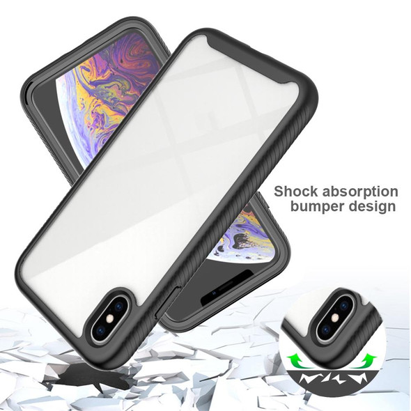 Starry Sky Solid Color Series Shockproof PC + TPU Case with PET Film - iPhone XS Max(Sky Blue)