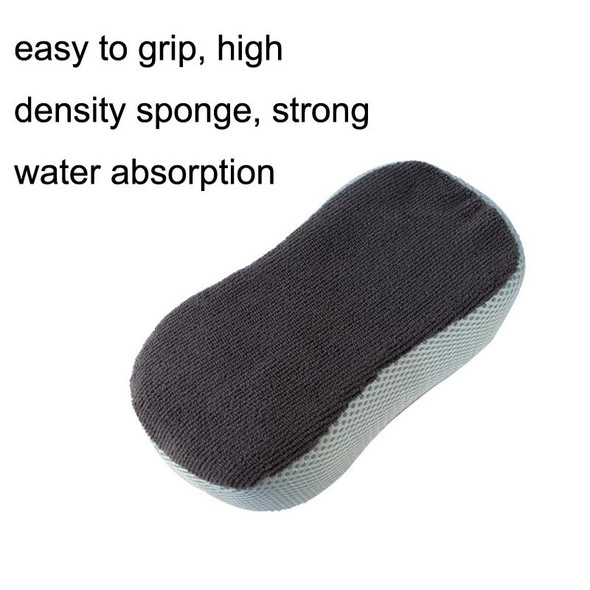 3pcs A01SP21 Ultra Fine Fiber Towel Cloth Sandwiches 8-shaped Multifunctional Car Washing Sponge Block(Gray Blue)