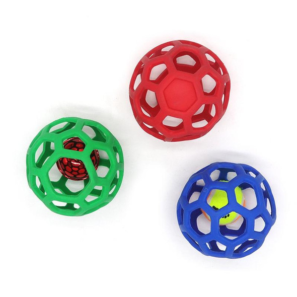 1030001 Dog Toy Hollow Ball Bite-resistant Elastic Pet Rubber Toy Balls, Spec: Hollow(Red)