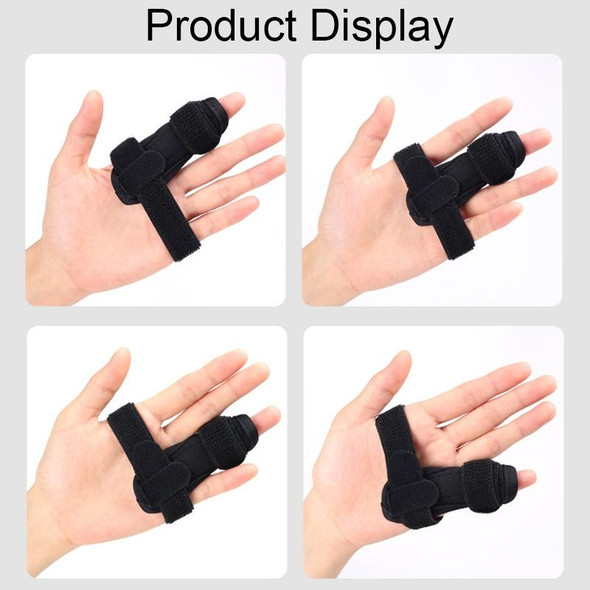 011 Finger Joint Strap Finger Dislocation Sprain Support Strap Tendon Rupture Splint(Black)