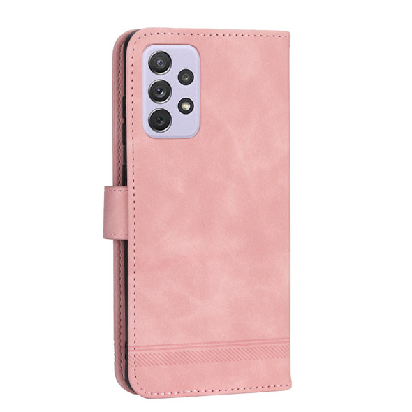 For Samsung Galaxy A72 5G / 4G Dierfeng Dream Line TPU + PU Leatherette Phone Case(Pink)