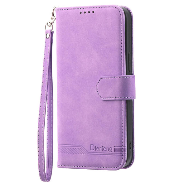 For Samsung Galaxy A72 5G / 4G Dierfeng Dream Line TPU + PU Leatherette Phone Case(Purple)