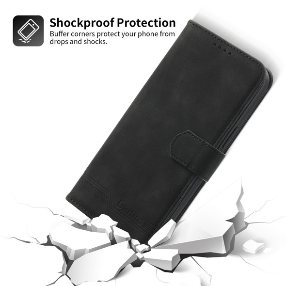 For Samsung Galaxy A52 5G / 4G Dierfeng Dream Line TPU + PU Leatherette Phone Case(Black)