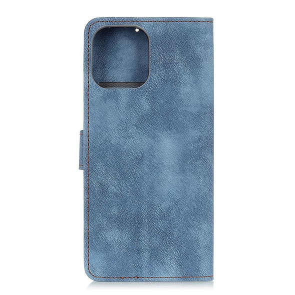 For iPhone 12 / 12 Pro Antelope Texture Magnetic Buckle Horizontal Flip PU Leatherette Case with Card Slots & Wallet & Holder(Blue)