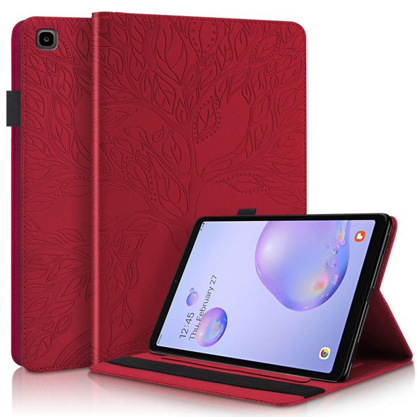 For Samsung Galaxy Tab A 8.4 SM-T307 Life Tree Series Horizontal Flip Leatherette Case with Holder & Card Slots & Pen Slot(Red)