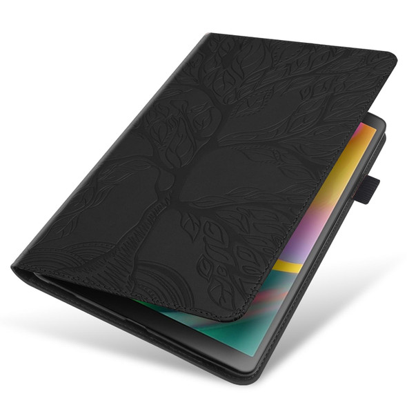 For Samsung Galaxy Tab A 8.0 (2019) T290 Life Tree Series Horizontal Flip Leatherette Case with Holder & Card Slots & Pen Slot(Black)