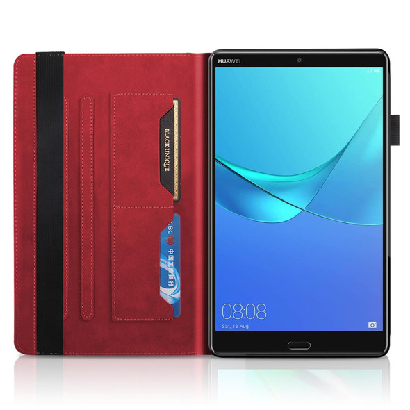 For Huawei MediaPad M5 10.8 inch Life Tree Series Horizontal Flip Leatherette Case with Holder & Card Slots & Pen Slot(Red)