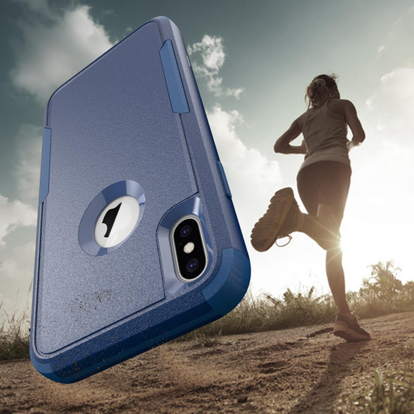 TPU + PC Shockproof Protective Case - iPhone XS Max(Royal Blue)