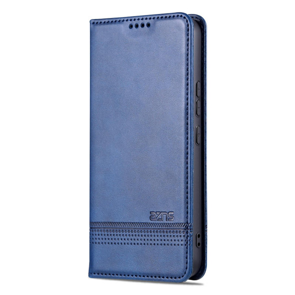 For Samsung Galaxy A04e AZNS Magnetic Calf Texture Flip Leatherette Phone Case(Dark Blue)