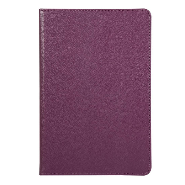 For Huawei Matepad 10.4 Litchi Texture Horizontal Flip 360 Degrees Rotation Leatherette Case with Holder(Purple)